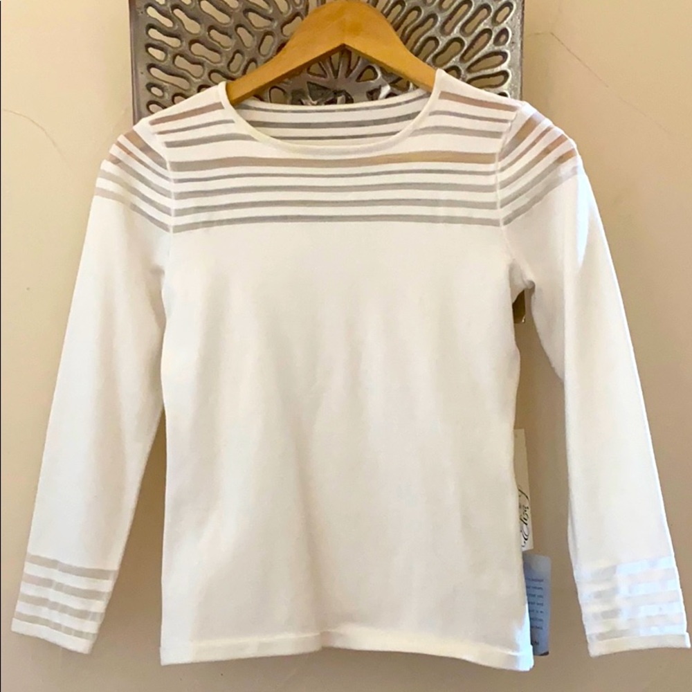 Eliza J Top with mesh detail